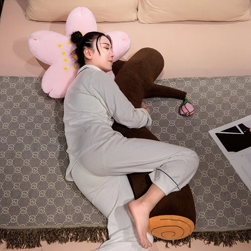 120cm Sakura Cushion Tree Trunk Soft and High-Quality Support Pillow for Bed Sofa Office  Anti-Slip Bottom Machine Washable 4