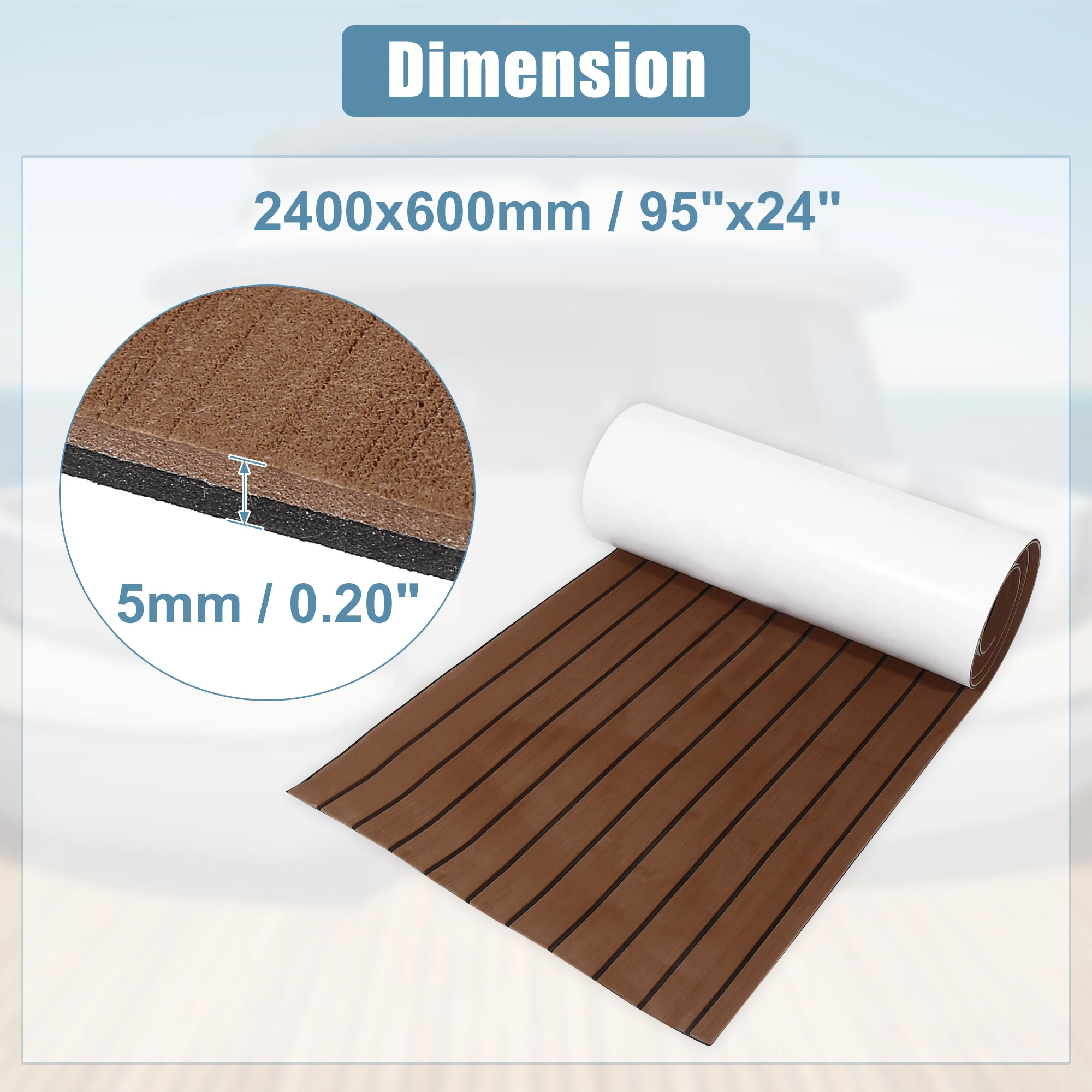 2400x600x5mm Brown 3