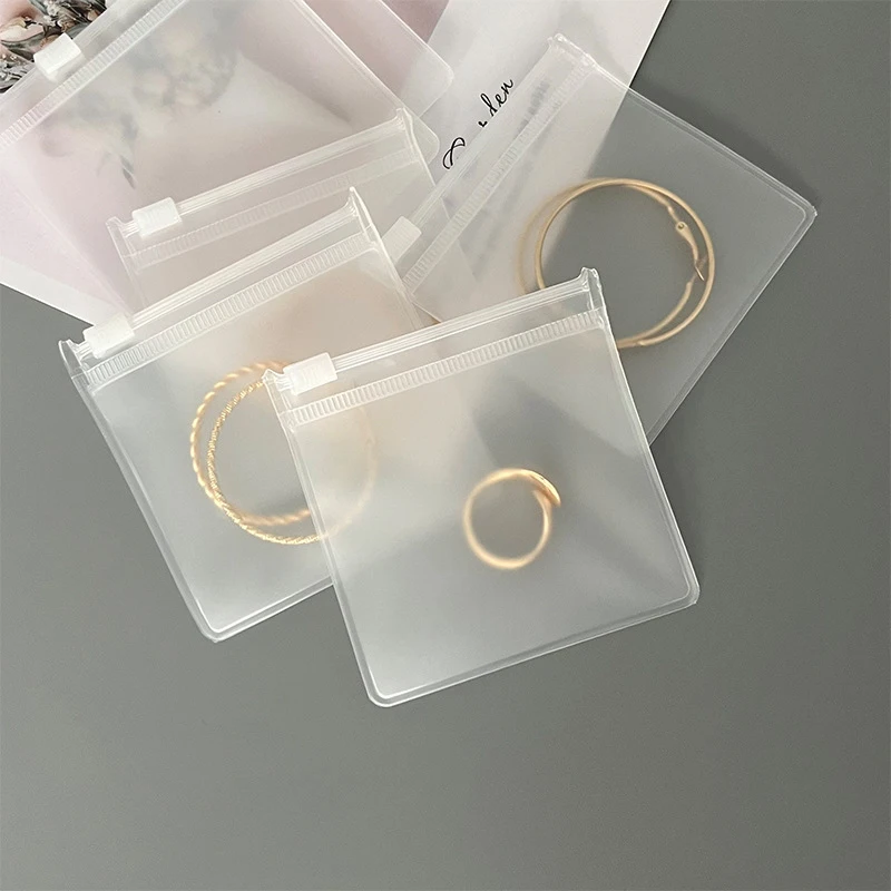 

5PCS Transparent EVA Frosted Ziplock Bags Jewelry Packaging Pouches DIY Handmade Earring Necklace Bracelet Storage Organizer