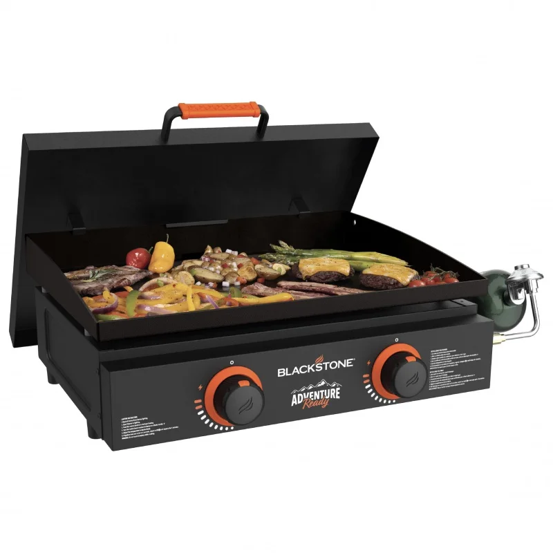 

Blackstone Adventure Ready 2-Burner 22" Propane Griddle with Hard Cover in Black