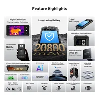 DOOGEE Fire 6 Max 5G Rugged Phone Dimensity 7050 Thermal Imaging Dual Light Flashlight 6.72" 8+256GB 20800mAh Battery Smartphone 2