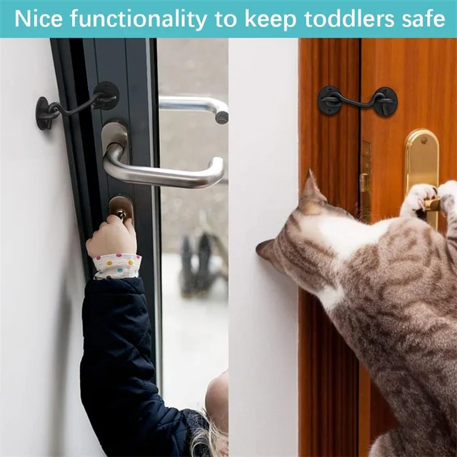 ตะขอความเป็นส่วนตัวสําหรับงานหนักสแตนเลสและล็อคสลักตาพร้อมสกรู ประตูโรงนาสีเงินสีดํา ล็อคง่าย สลักประตูหน้าต่างลม 4 ตะขอความเป็นส่วนตัวสําหรับงานหนักสแตนเลสและล็อคสลักตาพร้อมสกรู ประตูโรงนาสีเงินสีดํา ล็อคง่าย สลักประตูหน้าต่างลม 4