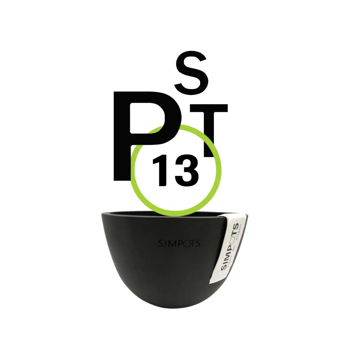 

SIMPOTS Plant Pot Black W13CM Bowl Flower Planters Decorative Planters For Plants Low Price ECO Friendly