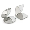 1pcs Portable Women Stainless Steel Makeup Mirror Hand Pocket Folded-Side Cosmetic Make Up Mirror Small Various Shapes 4