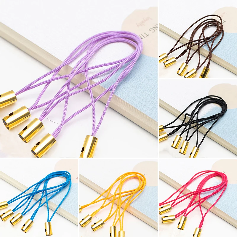 100Pcs DIY Mobile Case Strap Lariat Lanyard Gold Lobster Clasp Cell Phone Cord Hang Rope Key Chain Finding Connector Ring