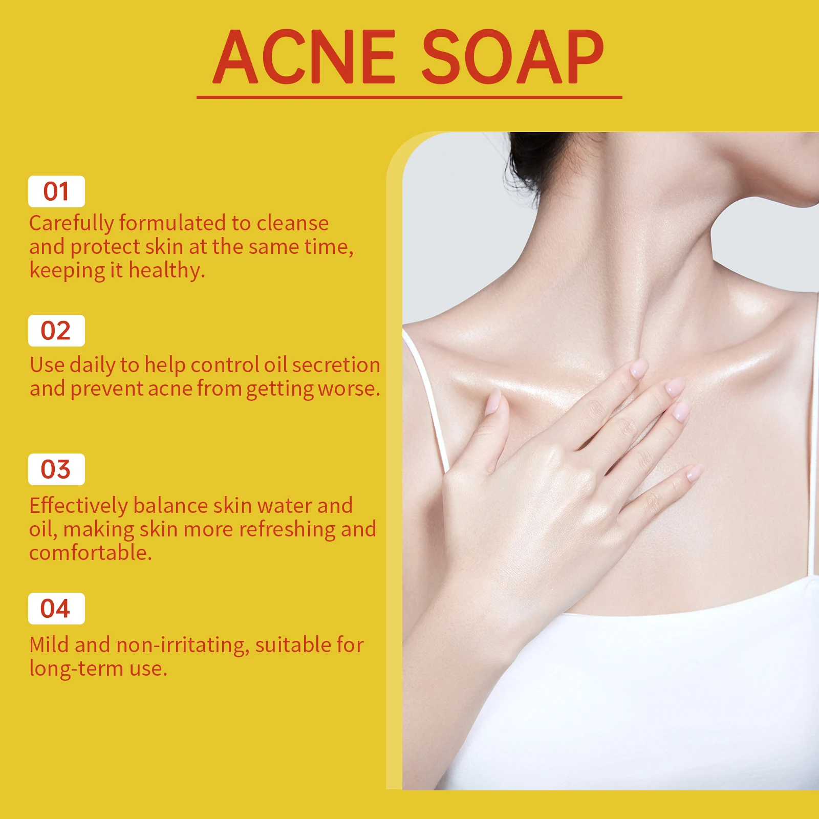 Acne Treatment Soap Pimple Remove Pigment Deep Cleansing Pores Shrink Oil Control Moisturize Body Face Lightening Skin Care Soap 6