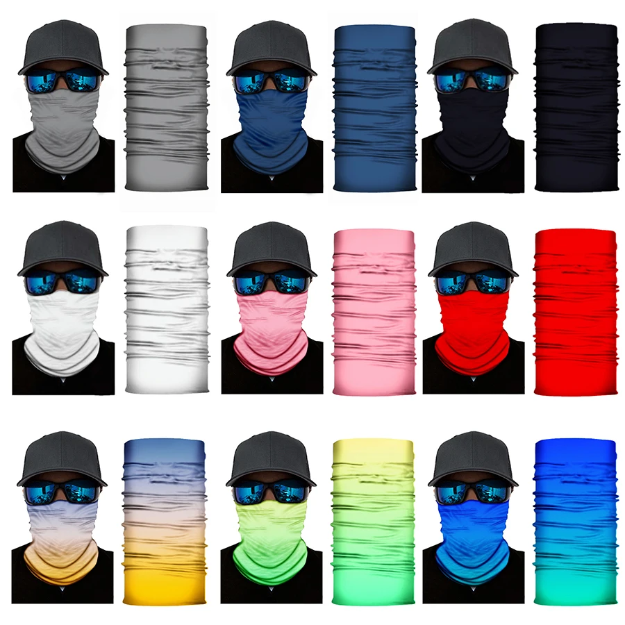 Soild barva bezešvý cyklistika bandana krk trubice gaiter čelenka rybaření tramping outdoorové sport balaclava šála headwear obličej maska