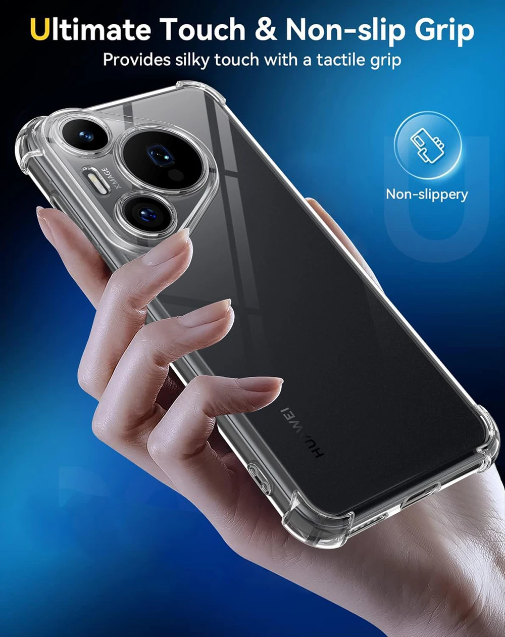 Shockproof Silicone Soft Case - Airbag Protective Clear Cover, Ultra Thin Shell