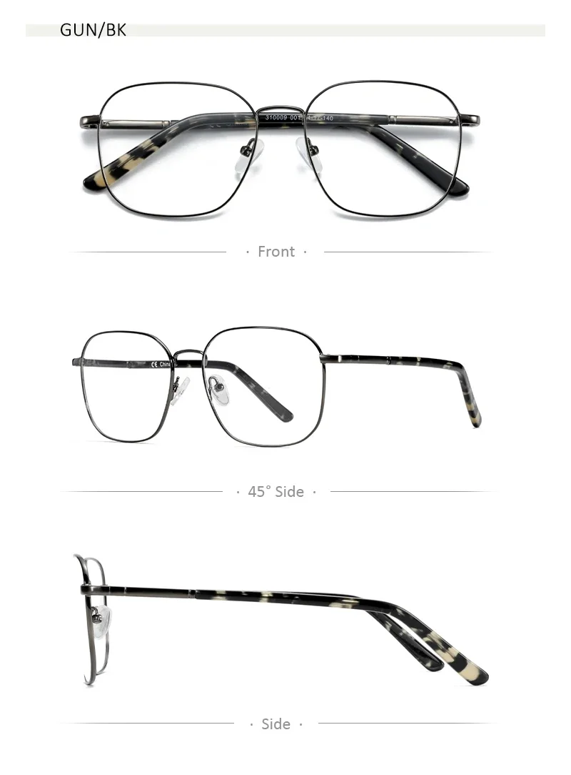 ZENOTTIC Sophisticated Damen-Brillengestell aus quadratischem Metall, langlebiges Legierungsmaterial, polierte Oberfläche für einen raffinierten Look – Detail 8