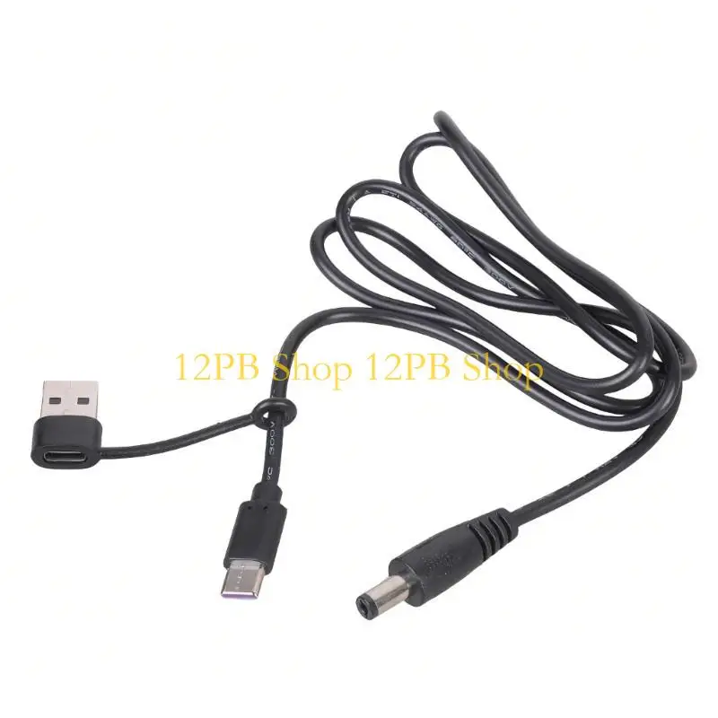 여러 장치용 DC5.5x2.1mm 12V 전원 공급 장치용 12PB 유형 C 및 USB 어댑터 케이블