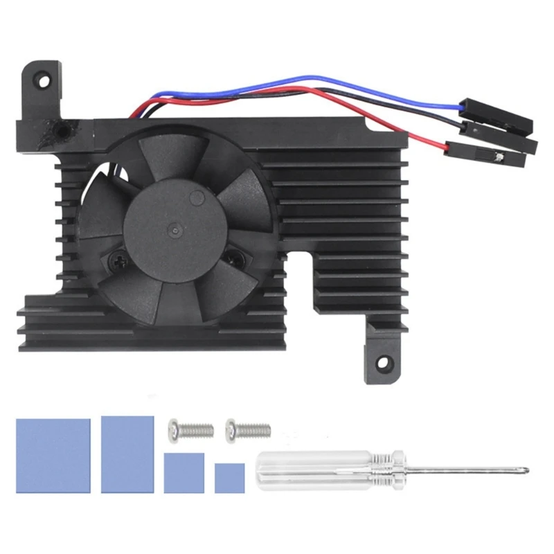 

Aluminum Alloy Cooling Fan PWM Speed Adjustment for RPi 4B Development Board B0KA