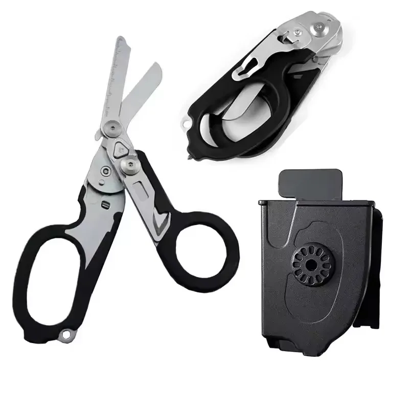 Raptor Emergency Response Shears Multifunctional Scissors with Strap Cutter and Glass Breaker with Compatible Holster 6
