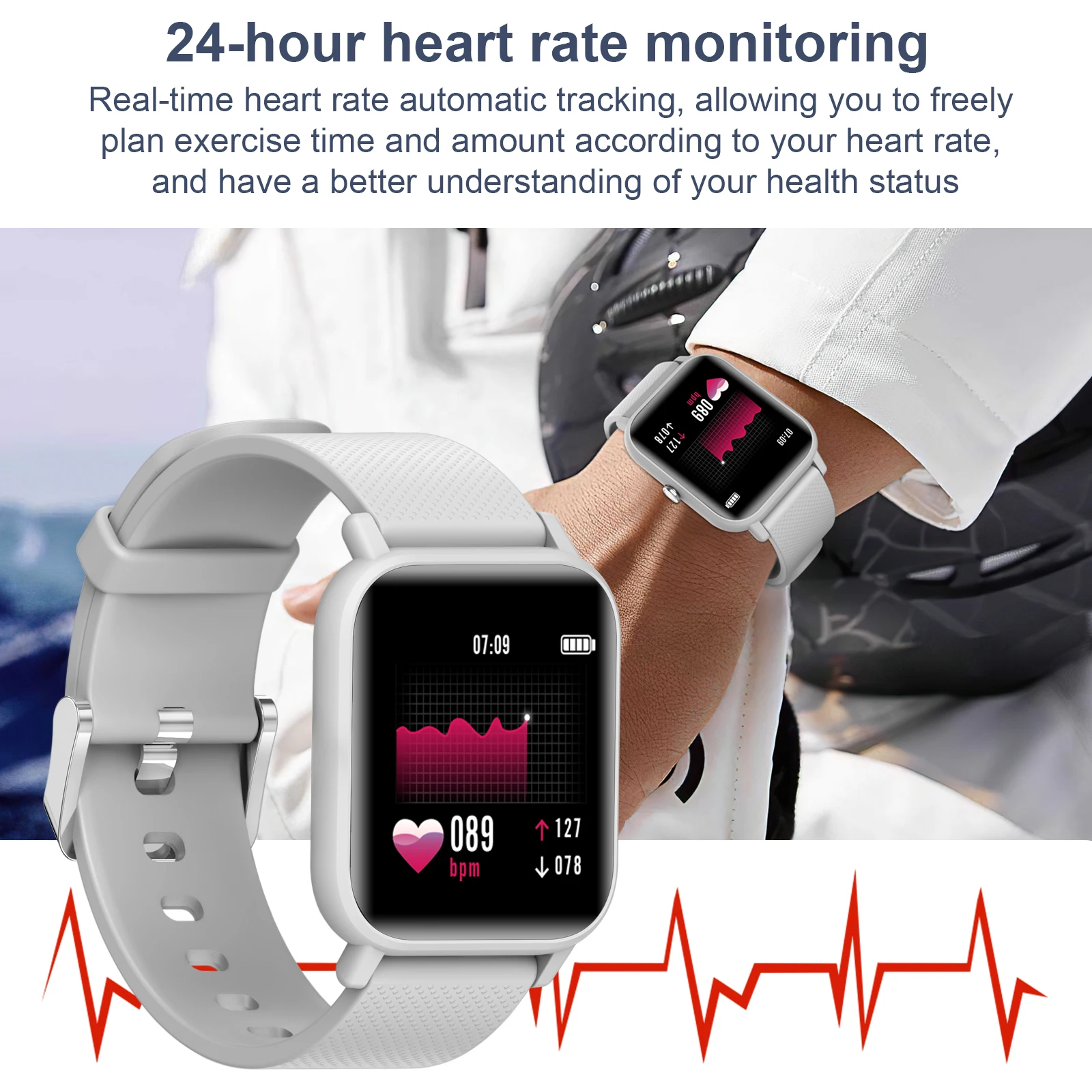 Blackview R3 Smartwatch- 24 hour heart rate monitoring- Smart cell direct