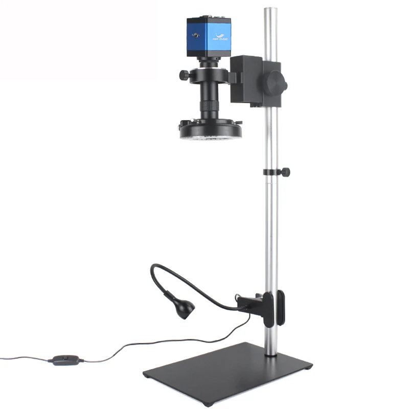 

Промышленный видеомикроскоп 13MP 1080P HDMI VGA камера 10X-130X Увеличение Объектив с-образным креплением для телефона печатной платы инструменты для сбора цифровых изображений