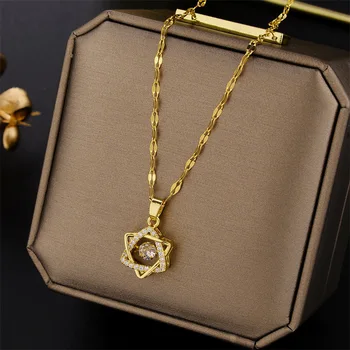 Jewish Magen Star of David Sterling Necklace For Women – Crystal, Stainless Steel