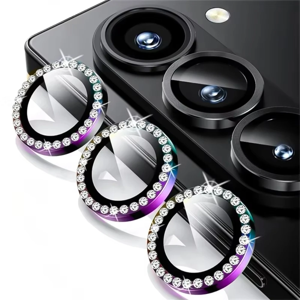 Luxury Diamond Camera Protector - Premium Tempered Glass Lens Cover