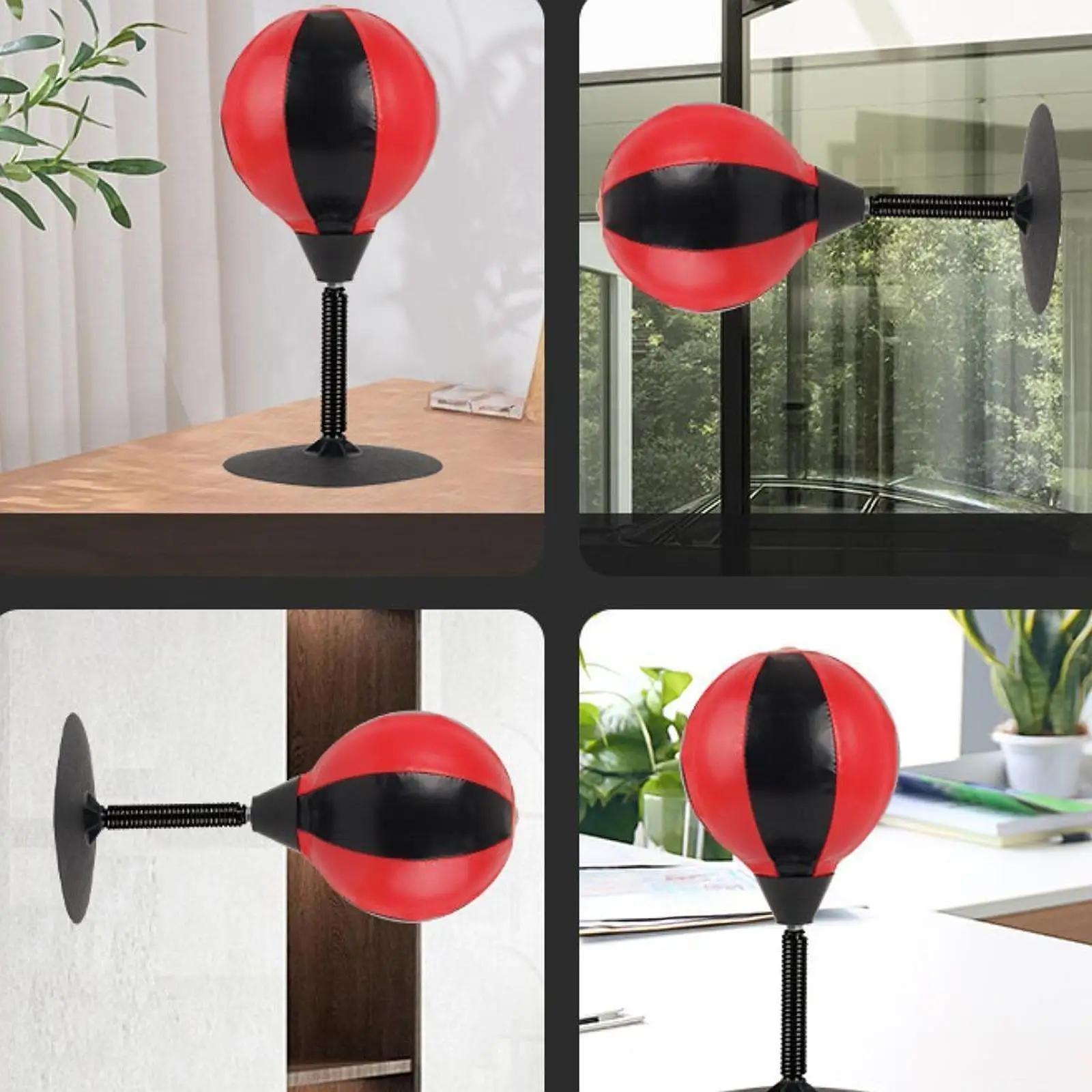 Desktop Punching Bag Funny Gifts with Suction Base Easy Installation PU Leather for Fitness Party Favors Mma Home Gym Training