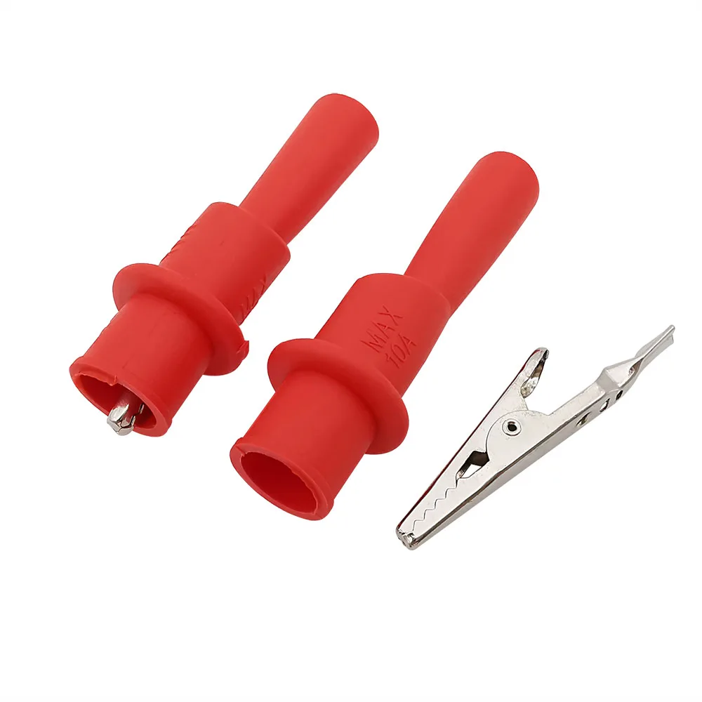 10A 1000V Alligator Clip Crocodile Test Lead Clips Red Black For Multimeter Tester Probe