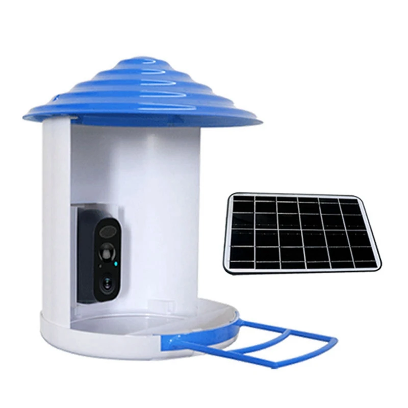 

Умная камера-кормушка для птиц, уличный садовый прибор для автоматического захвата птиц, AI распознает птиц, легко устанавливается