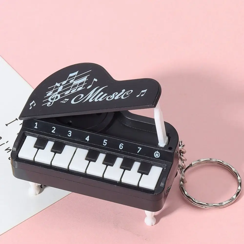 2 Portachiavi A Forma Di Pianoforte Con Tastiera Musicale - Regalo Creativo Per Amanti Della Musica - Ciondolo In Lega Di Zinco Nero
