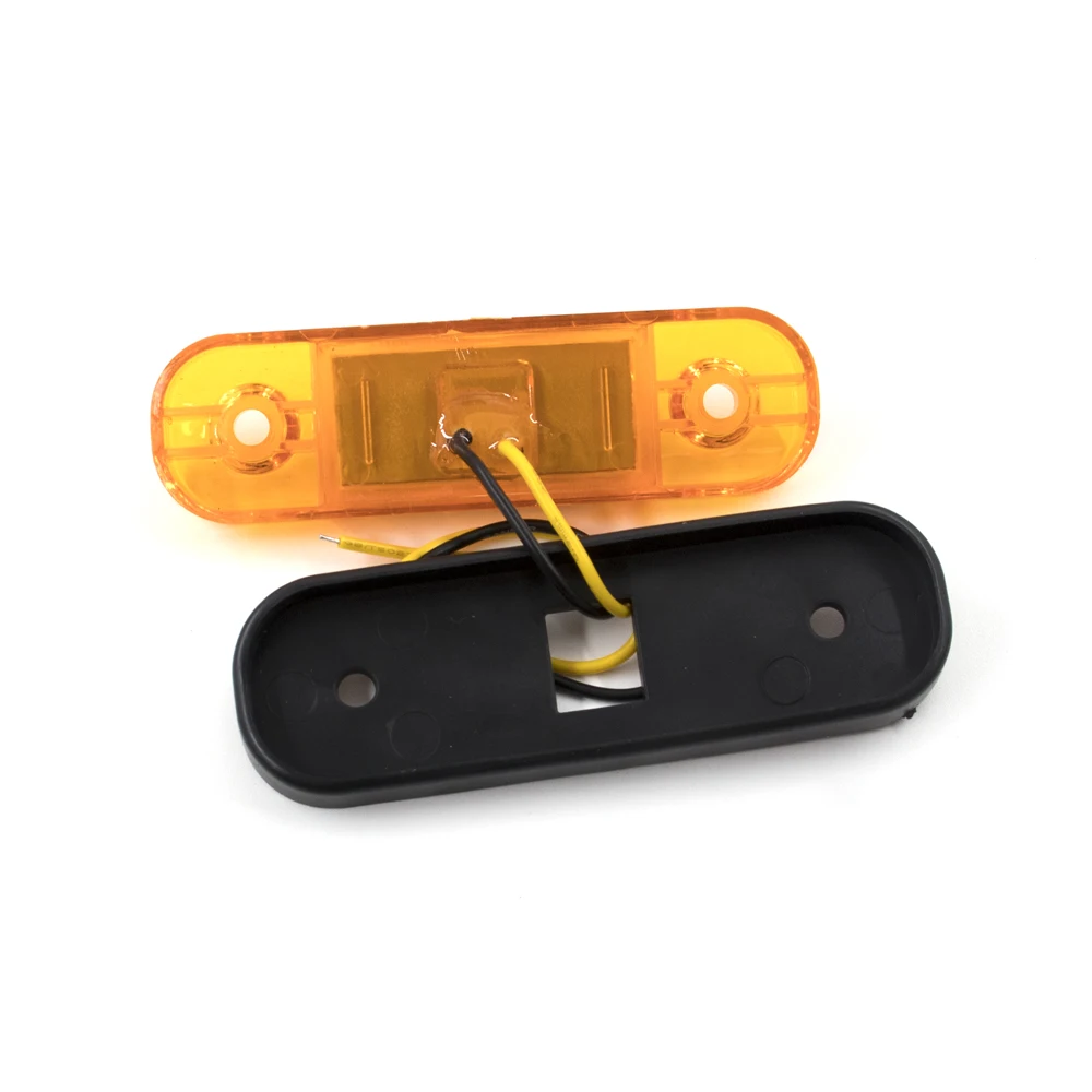 10PCS 12V 24V LED Side Marker Lights Car External Lights Warning Tail Light Turn Signal Brake Lamps for Truck Trailer Lorry Bus