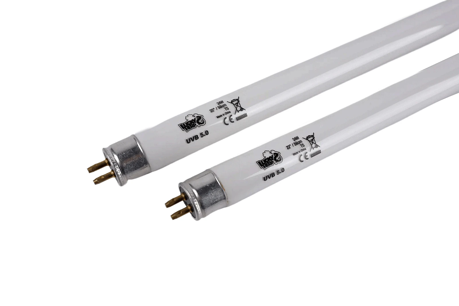 Tropical Terrarium Lamp Tube Reptile Fluorescent Light Bulb UVA UVB Bulb 2-Pack T5 24 Watt 22"/56cm