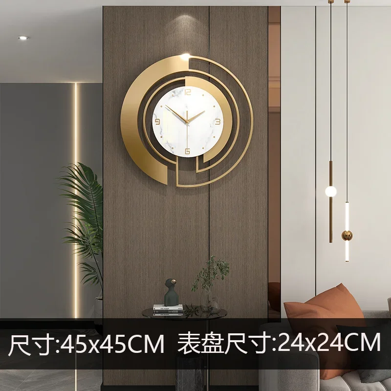 Living Room Light Luxury Wall Clock Fashion Home Clocks Watch Home  Decoration Pendant Hotel Lobby Wall Hanging Watch Decor Clock