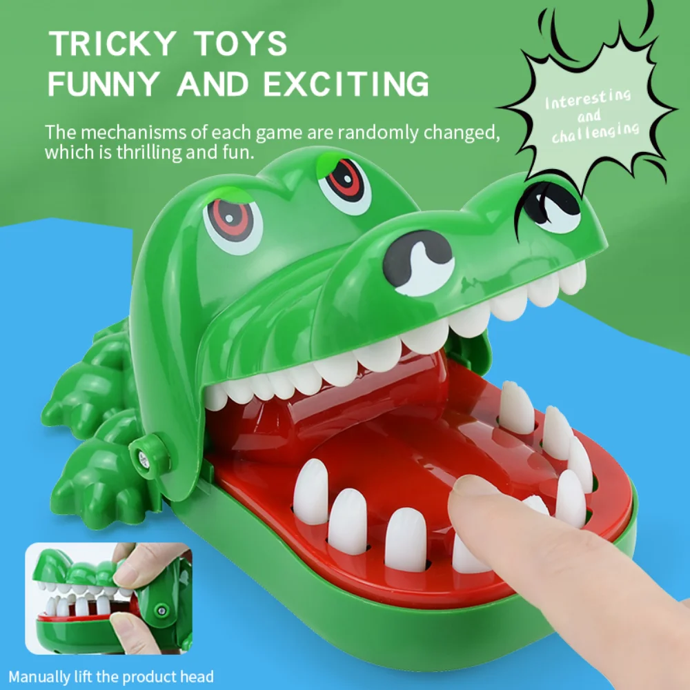 

Crocodile Teeth Toys Game for Kids Crocodile Biting Finger Dentist Games Funny Toys for Children Adult Stress Relief Prank Toys