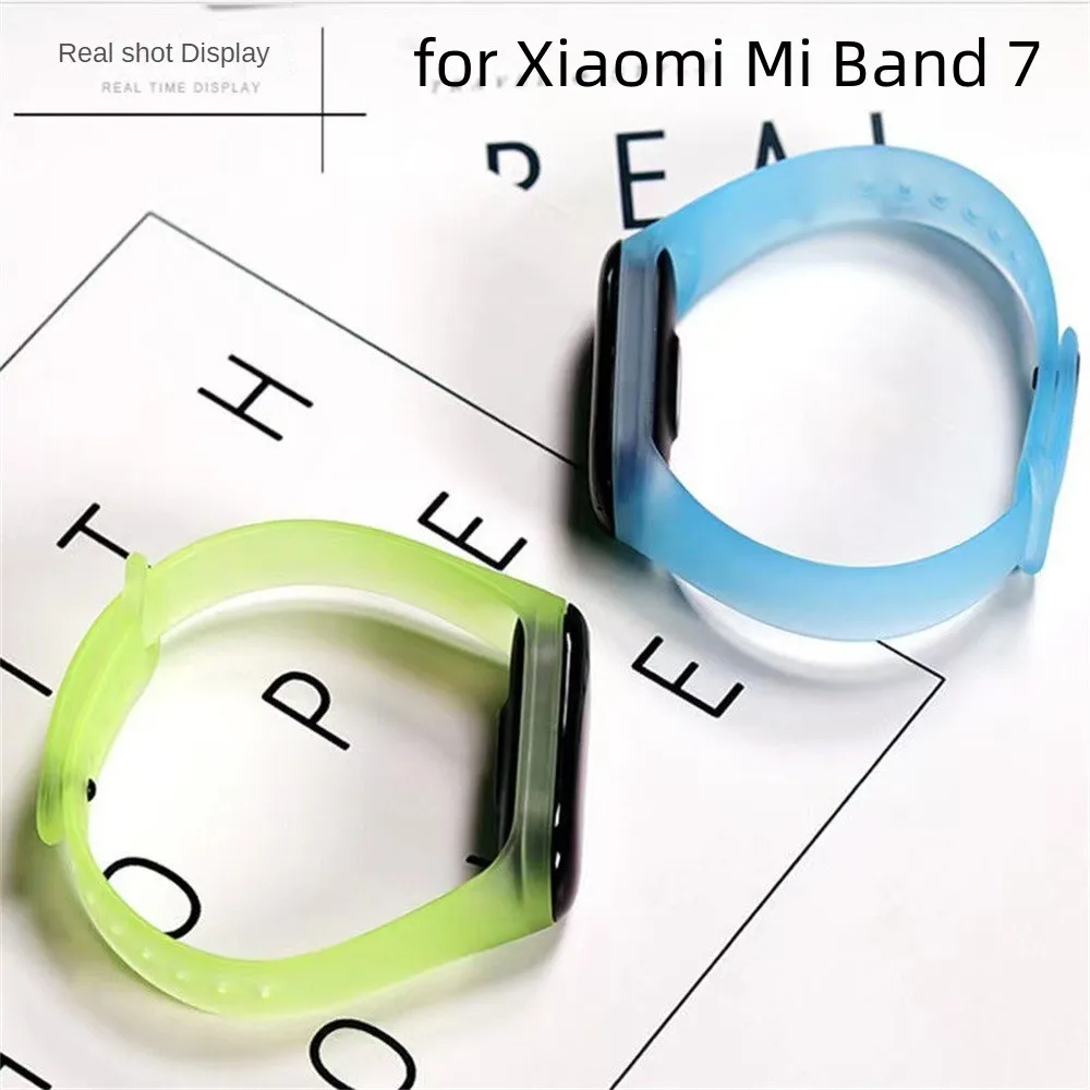 

Watch Strap for Xiaomi Mi Band5/6/7 Frosted Translucent Breathable Watchproof Replacement Sport Wristband Smart Watch Accessory