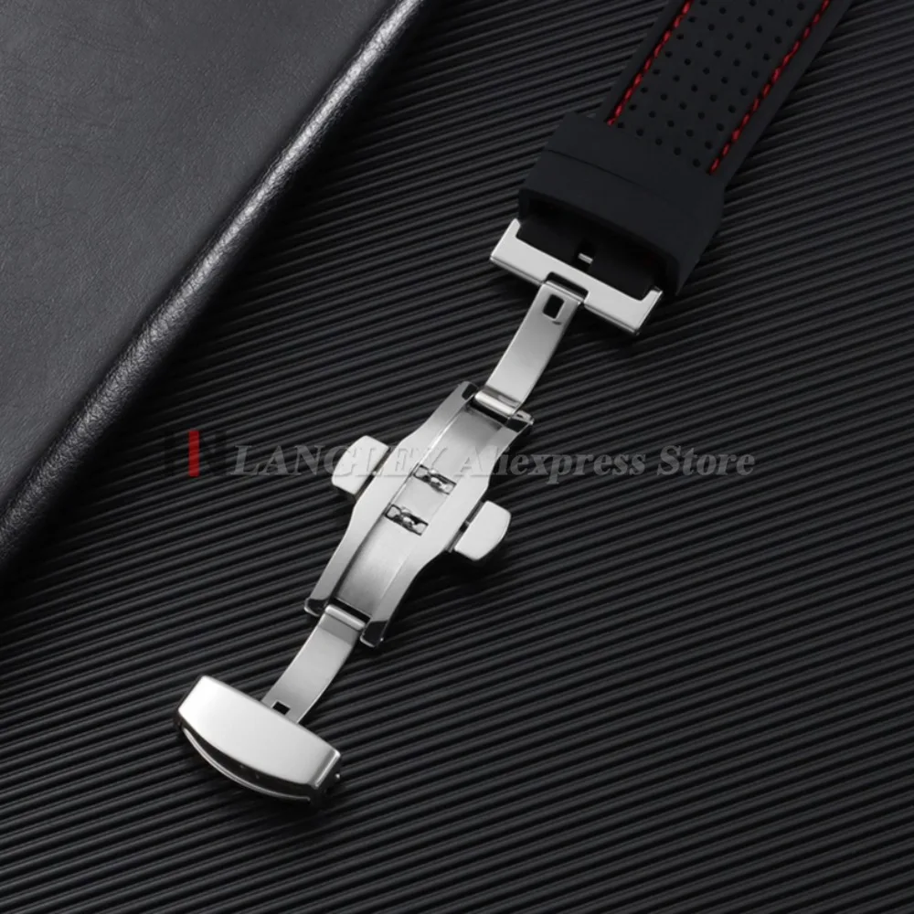 Premium Silicone Waterproof Watch Strap - Soft, Breathable Replacement Band