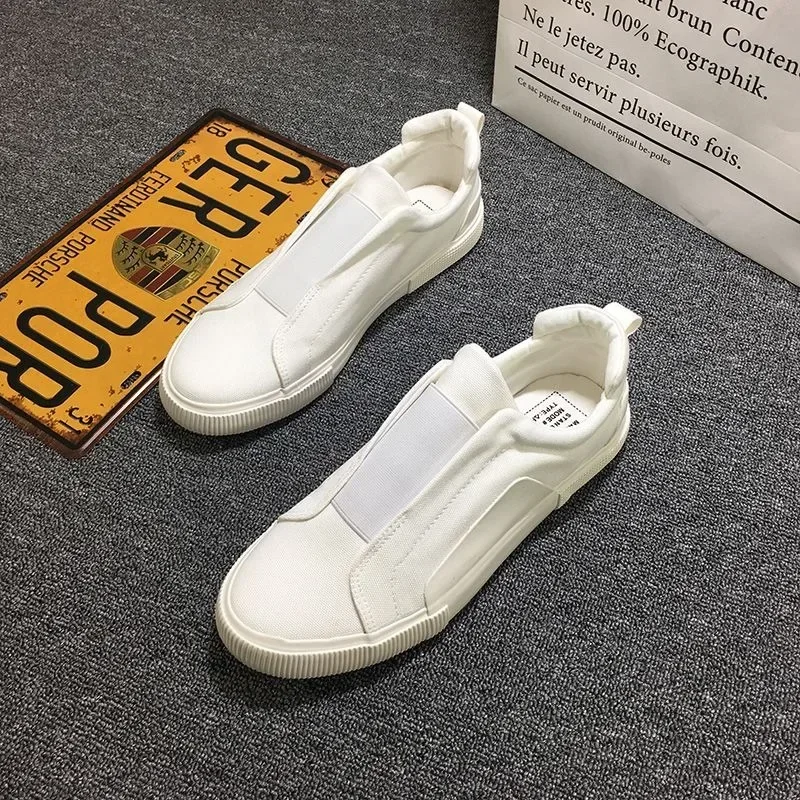 Sneakers Male Canvas Trends 2024 Men's Vulcanize Shoes Slip-ons 2024 New Arrivals Elegant Cheap Liquidation In Promotion 2