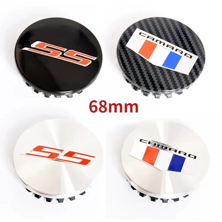 

4pcs up-to-date 68mm Car Logo Wheel Center Hub Caps Rim Cover Emblem Sticker for Camaro SS Letters ABS Accessories