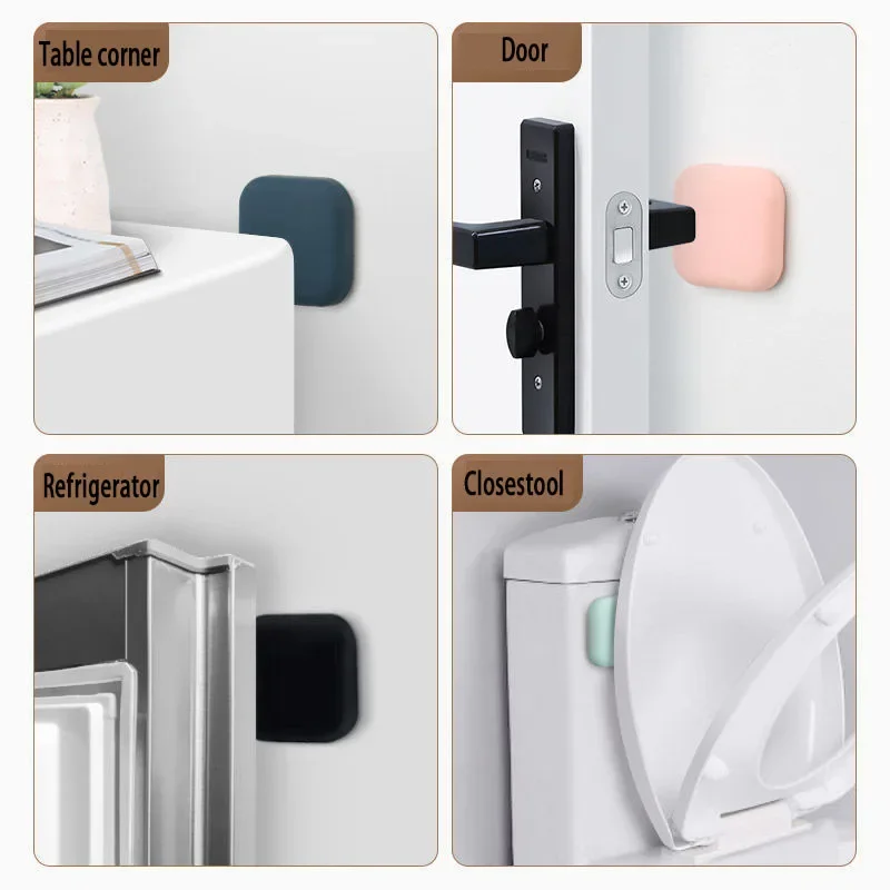 Door Stopper Silicone Handle Bumpers Self Adhesive Mute Anti-Shock Protection Pad Wall Protector