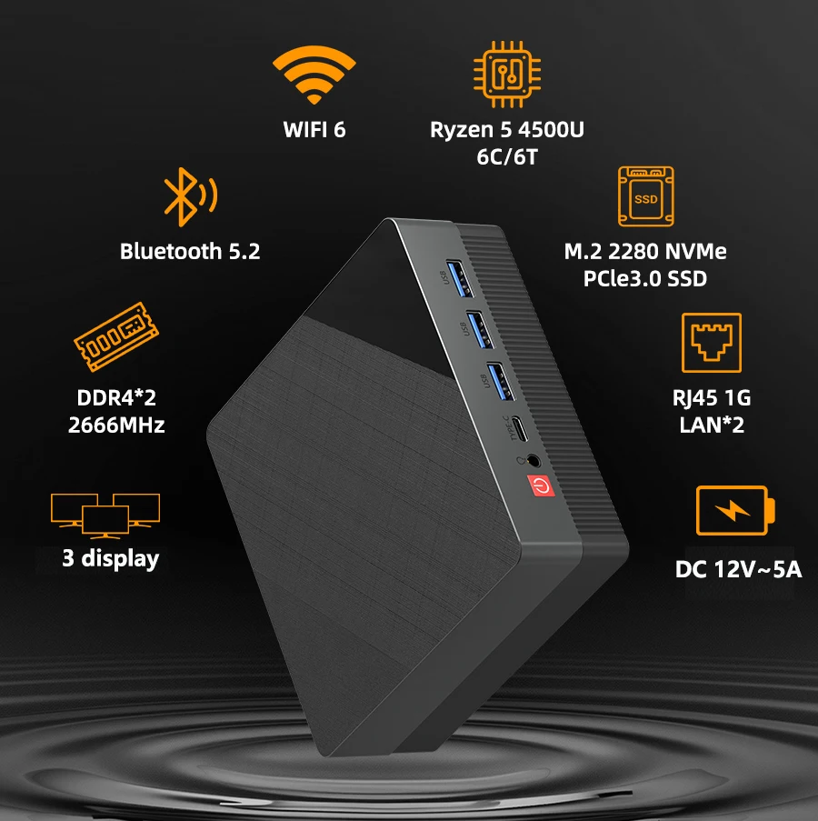 ZXIPCミニPC Ryzen 7 5800H/6600H/7735HS/4500U DDR4 16GB 512GB