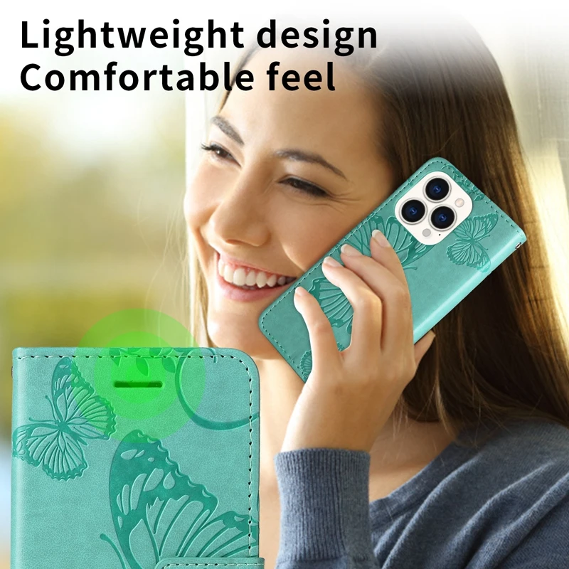 Κομψή ανάγλυφη θήκη βιβλίου πεταλούδας για Realme C31 C35 C11 C15 C17 C20 C21 C21Y Realme 9i 9 Pro 8 7 6 5 PU Leather Flip_voghion.com