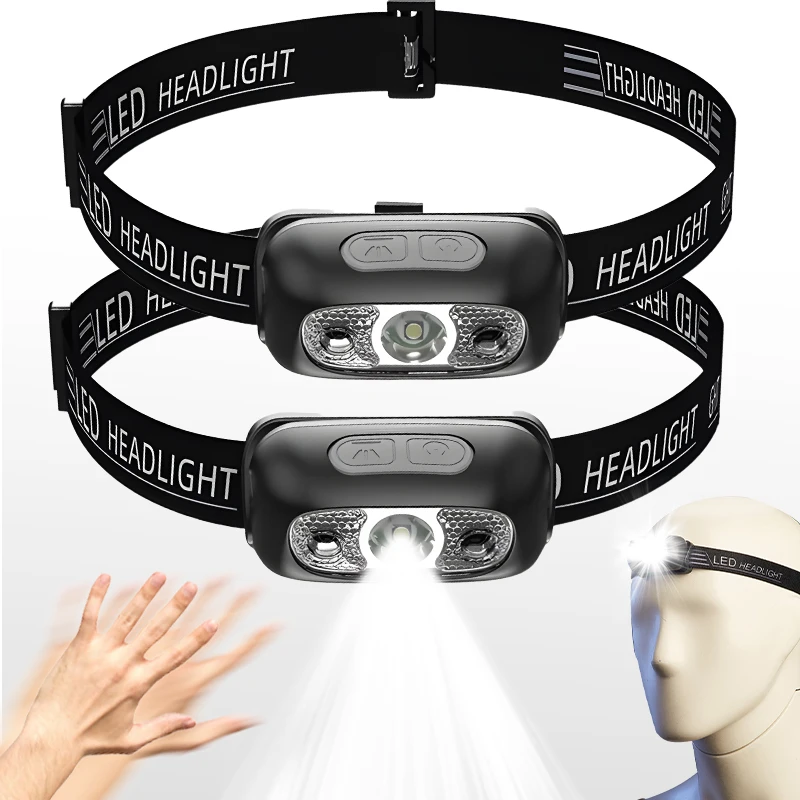 Rechargeable COB LED Headlamp Strong Light Waterproof Induction Headlamp Rechargeable Camping Search Light Head Flashlight head flashlight cob headlamp bike headlight
