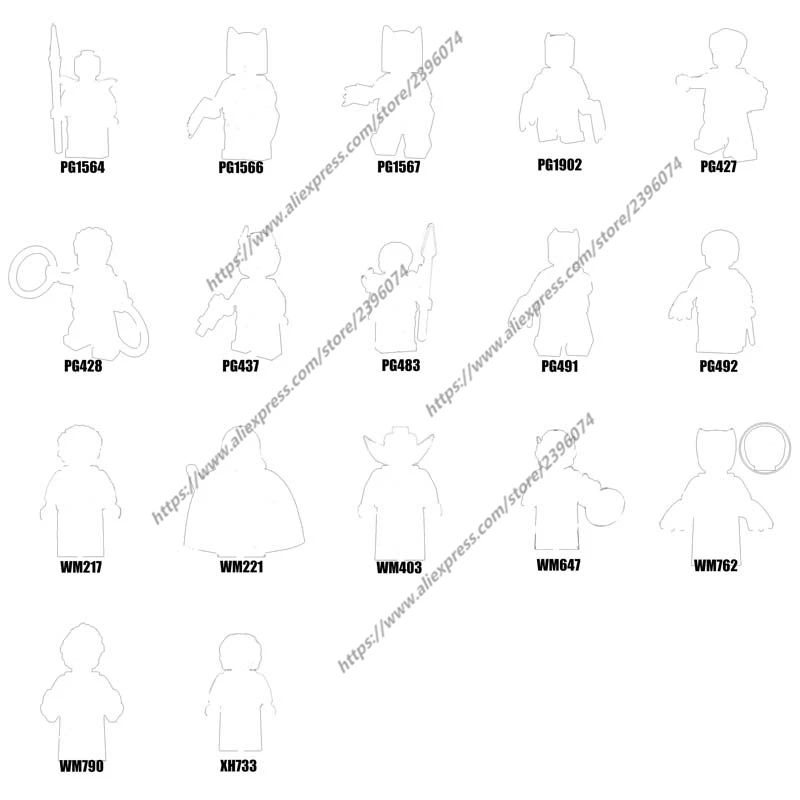 1 шт., фигурки-конструкторы PG427 PG428 PG437 PG483 PG491 PG492 PG1564 PG1566 PG1567 PG1902 WM217 Series-040