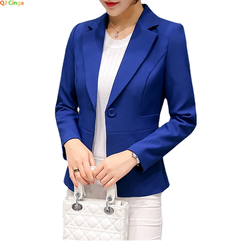 2026 Women's Royal Blue Suit Jacket, Stylish Slim Coat New Fall Women Blazer Pink, Red, White, Black Girl Tops Reefer Jackets