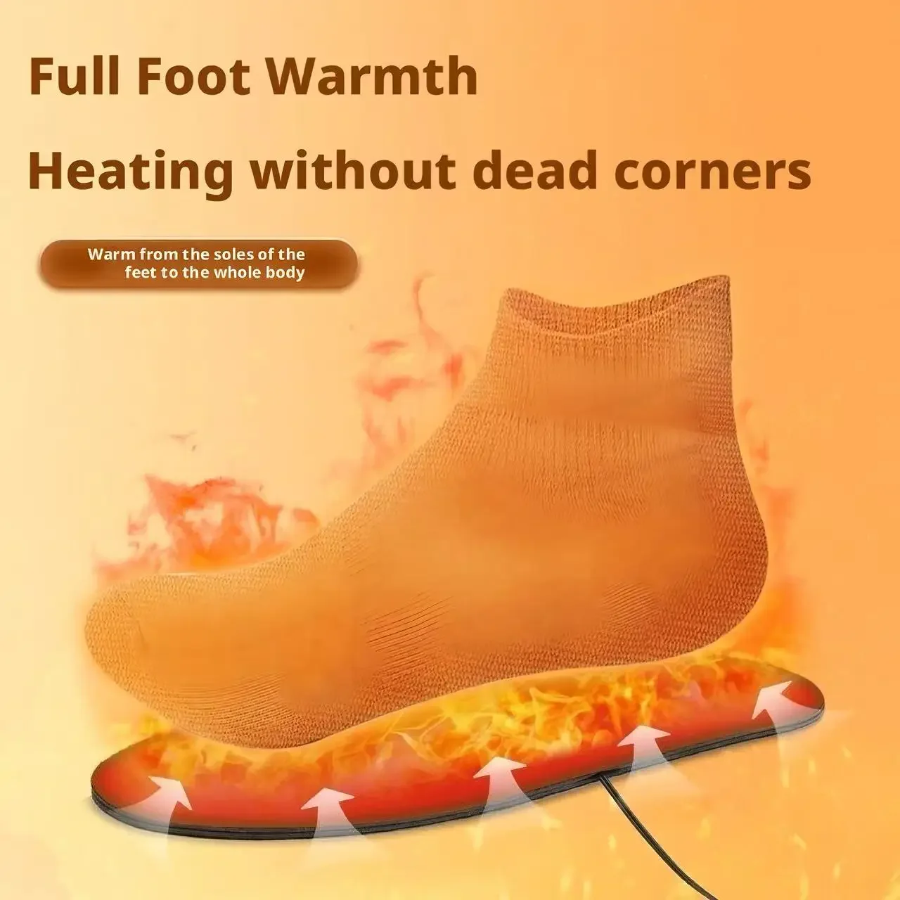 USB Heated Insoles Cold-Proof Winter Foot Warming