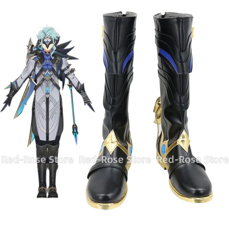 

Genshin Impact IL Dottore Cosplay shoes Game Fatui Harbinger Hakase The Doctor Cosplay Halloween Party Boots Customization