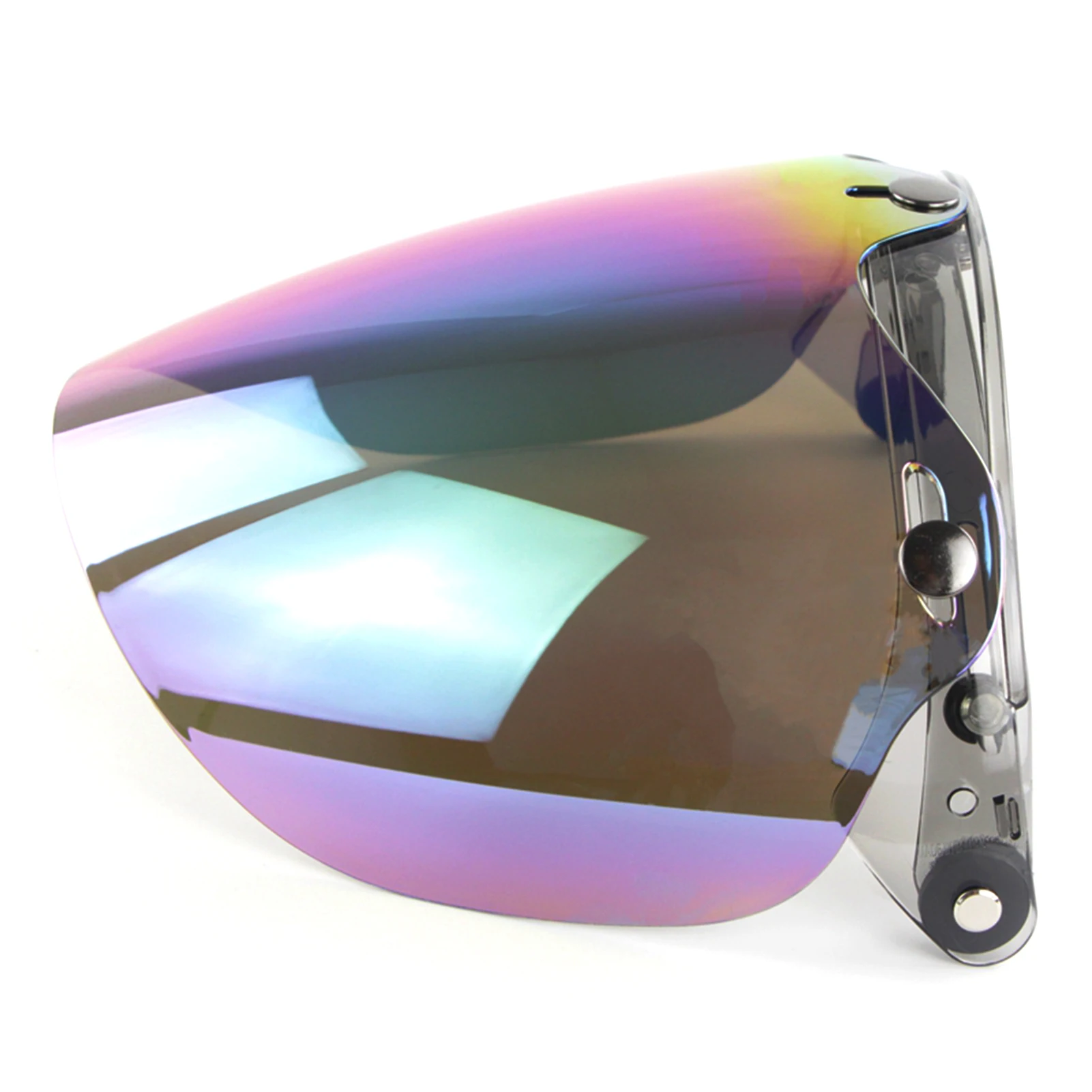 Open Face Helm Visier Motorrad Helm Blase Linse 3-Snap Blase Wind Schild Visier Anti-UV/Anti-fog Motorrad Helm objektiv – Detail 22