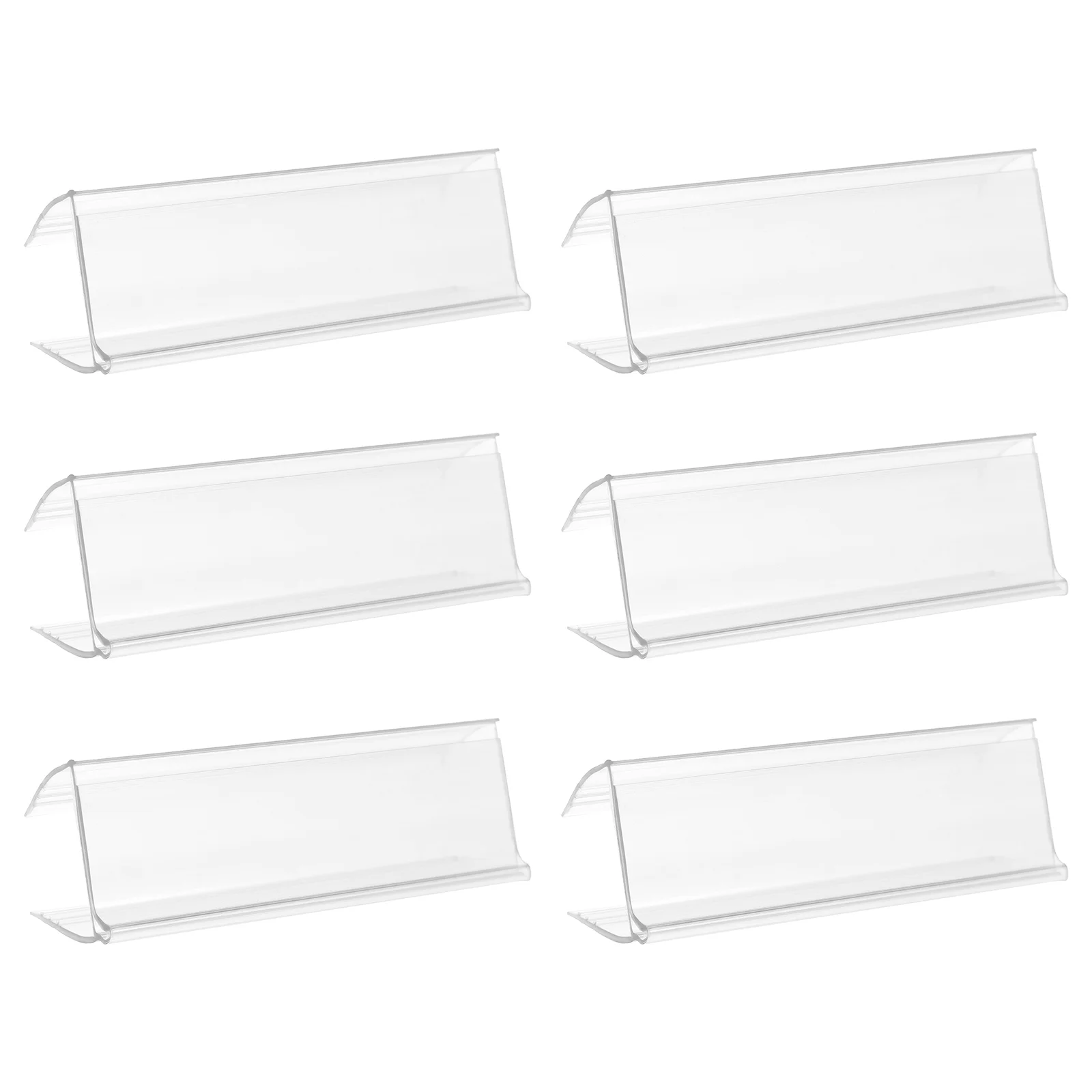 

6 Pcs Tag Label Slot Shelf Labels Merchandise Sign Display Holder Price Holders Card Displaying Stand Wear-resistant
