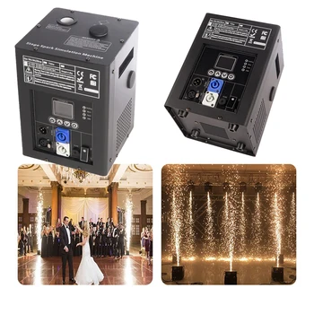 2pcs 750W Cold Spark Machine DMX Control Cold Flame Sprayer Black Electronic Spark Machine for DJ Disco Party Stage Equipment 2