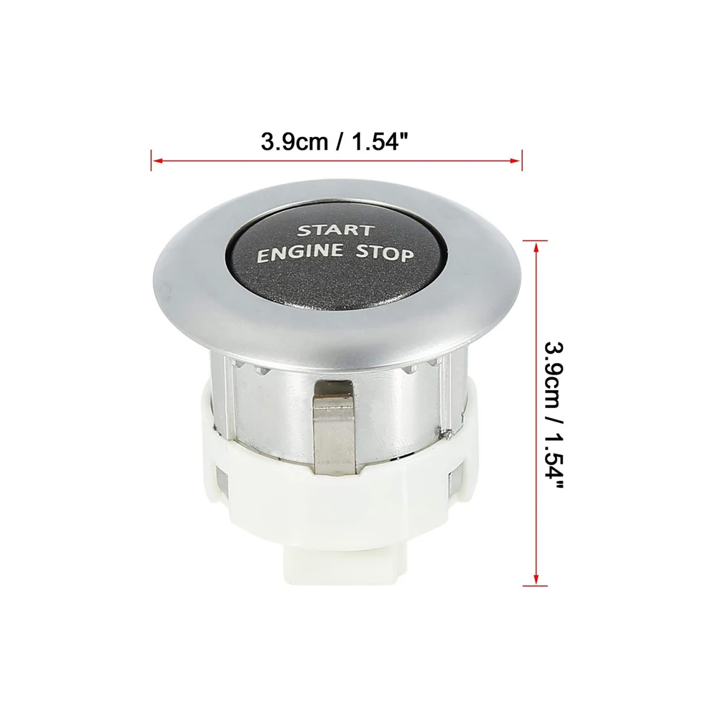 

Engine Switch Button Start Stop Switch Black+Silver Button Switch Engine Start Stop For LR4 2010-2016 ABS Plastic