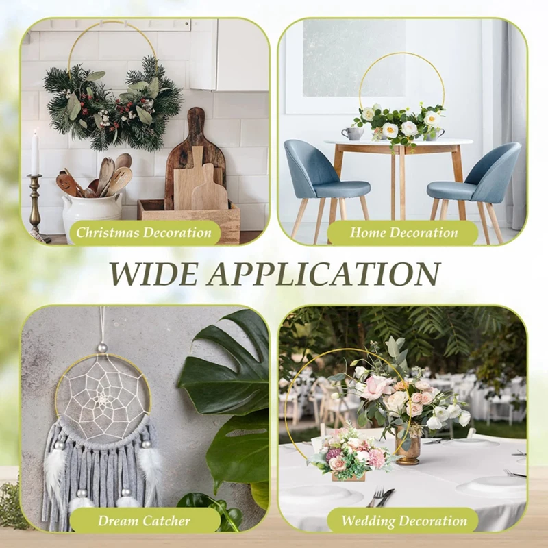 Metal flower garland Ring flower wreath hoop catcher