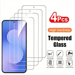 4 - Pack Ultra - Durable Tempered Glass Screen Protector, 9H Hardness, Bubble - Free, Easy Installation - Galaxy S25 (Transparent)