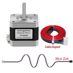 High - Torque Nema17 Stepper Motor, 1.5A, 42N.cm, 4 - Lead, Multi - Pack Options - 5PCS (17HS4401 Dupont)