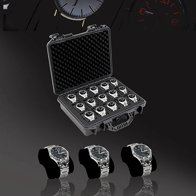 3/4Grid Waterproof Watch Storage Box Impact Resistant Case With Foam For Watches Safety Equipment Storage Case Portable Toolbox