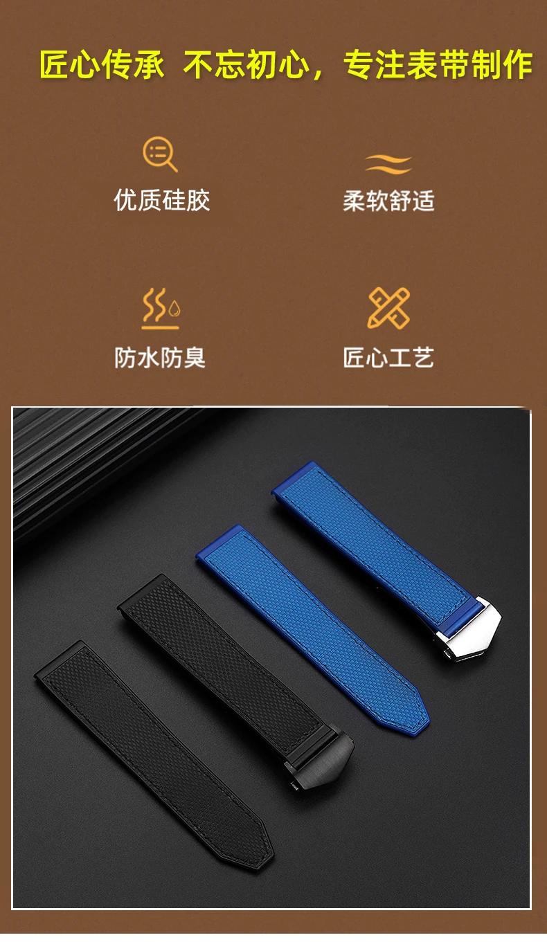 Rubber Silicone Watch Band 22mm for TAG Strap Heuer Monaco Speed Series CBL2184 CBL2183 Sports Waterproof Bracelet Watchband