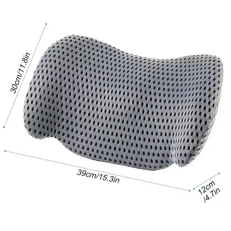 Ergonomic Lumbar Support Pillow,Memory Foam Back Cushion with Machine Washable Cover, Lightweight, Medium Soft Firmness